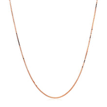 Load image into Gallery viewer, 14k Rose Gold Adjustable Box Chain 0.7mm