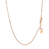 14k Rose Gold Adjustable Box Chain 0.7mm thumbnail 4
