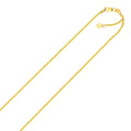10K yellow gold 1.5mm adjustable diamond-cut sparkle chain
