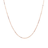 14k Rose Gold Classic Box Chain 0.6mm thumbnail 2