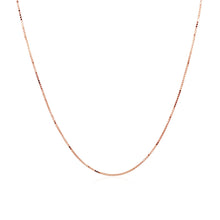 Load image into Gallery viewer, 14k Rose Gold Classic Box Chain 0.6mm