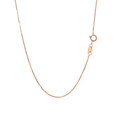 14k Rose Gold Classic Box Chain 0.6mm thumbnail 3