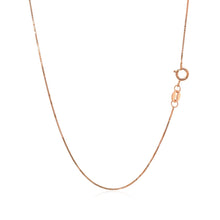 Load image into Gallery viewer, 14k Rose Gold Classic Box Chain 0.6mm