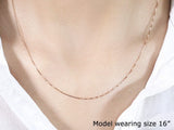 14k Rose Gold Classic Box Chain 0.6mm thumbnail 4