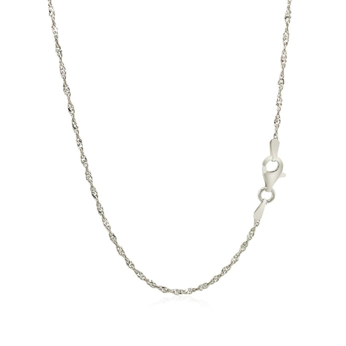 Sterling Silver 1.6mm Singapore Style Chain