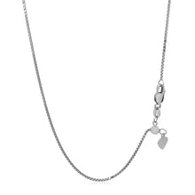 Load image into Gallery viewer, 14k White Gold Adjustable Box Chain 1.1mm