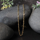 2.1mm 14k Yellow Gold Singapore Chain thumbnail 3