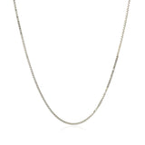 10k White Gold Classic Box Chain 0.8mm thumbnail 3