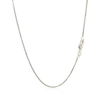 10k White Gold Classic Box Chain 0.8mm