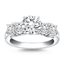 Load image into Gallery viewer, 14k White Gold Five Stone Diamond Trellis Engagement Ring