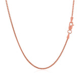 14k Rose Gold Diamond Cut Round Wheat Chain 1.1mm thumbnail 4