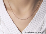 14k Rose Gold Diamond Cut Round Wheat Chain 1.1mm thumbnail 5