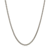 2.1mm 14k White Gold Round Wheat Chain thumbnail 3