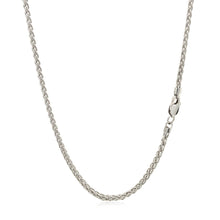 Load image into Gallery viewer, 2.1mm 14k White Gold Round Wheat Chain