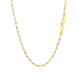 2.0mm 14k Two-Tone Gold Singapore Chain thumbnail 4