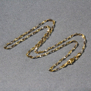 2.0mm 14k Two-Tone Gold Singapore Chain
