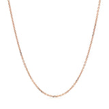 14k Rose Gold Diamond Cut Cable Link Chain 1.1mm thumbnail 3
