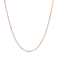 14k Rose Gold Diamond Cut Cable Link Chain 1.1mm