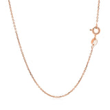 14k Rose Gold Diamond Cut Cable Link Chain 1.1mm thumbnail 4