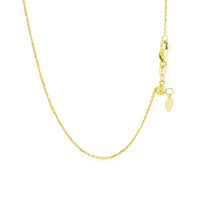 14k Yellow Gold Adjustable Cable Chain 0.9mm