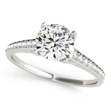 Load image into Gallery viewer, 14k White Gold Diamond Engagement Ring With Cathedral Design (1 1/3 cttw)