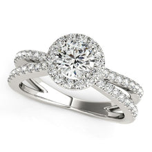 Load image into Gallery viewer, 14k White Gold Diamond Engagement Ring with Split Shank Design (1 1/2 cttw)