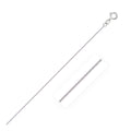 14K white gold wheat chain with diamond-cut round faceted links