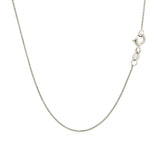 14k White Gold Diamond Cut Round Wheat Chain 0.6mm thumbnail 3