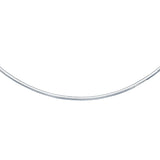 14k White Gold Chain in a Classic Omega (3 mm) thumbnail 1