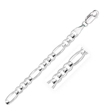 Load image into Gallery viewer, 6.0mm 14k White Gold Solid Figaro Chain