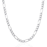 6.0mm 14k White Gold Solid Figaro Chain thumbnail 3