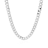 5.7mm 14k White Gold Solid Curb Chain thumbnail 3