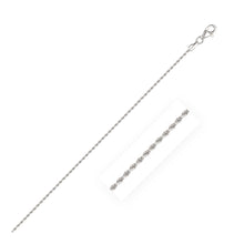 Load image into Gallery viewer, 14k White Gold Solid Diamond Cut Rope Chain 1.5mm