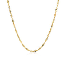Load image into Gallery viewer, 14k Yellow Gold Singapore Chain 1.7mm