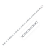 3.2mm 14k White Gold Oval Rolo Chain thumbnail 2