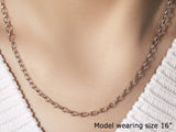 3.2mm 14k White Gold Oval Rolo Chain thumbnail 4
