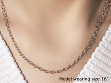 Load image into Gallery viewer, 3.2mm 14k White Gold Oval Rolo Chain