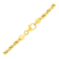 4.0mm 14k Yellow Gold Solid Diamond Cut Rope Chain