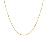 10k Yellow Gold Adjustable Cable Chain 0.9mm thumbnail 2