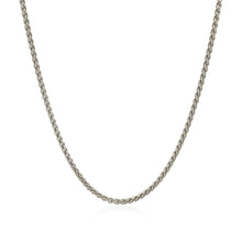Load image into Gallery viewer, Sterling Silver Rhodium Plated Wheat Chain 1.3mm