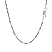 Load image into Gallery viewer, Sterling Silver Rhodium Plated Wheat Chain 1.3mm