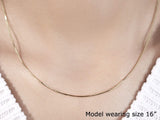 14k Yellow Gold Octagonal Shiny Snake Chain 0.8mm thumbnail 5