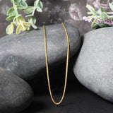 14k Yellow Gold Diamond Cut Round Wheat Chain 1.0mm thumbnail 4