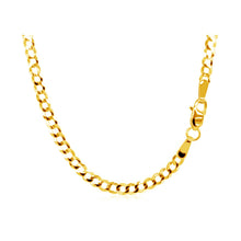 Load image into Gallery viewer, 2.4mm 10k Yellow Gold Curb Chain