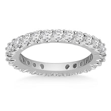 Load image into Gallery viewer, 14k White Gold Common Prong Round Diamond Eternity Ring