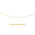 14K yellow gold pendant chain with 2.5mm textured links