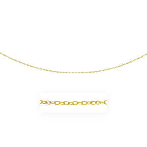 2.5mm 14k Yellow Gold Pendant Chain with Textured Links