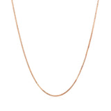14k Rose Gold Classic Box Chain 0.8mm thumbnail 3