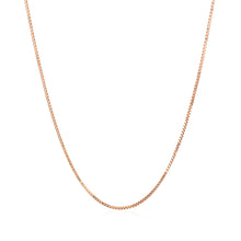 Load image into Gallery viewer, 14k Rose Gold Classic Box Chain 0.8mm
