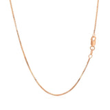 14k Rose Gold Classic Box Chain 0.8mm thumbnail 4